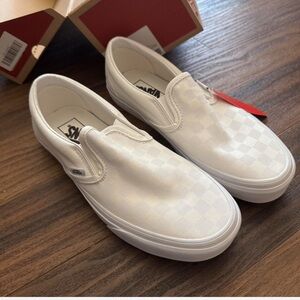 Vans True White checkered Classic Slip-On Shoes